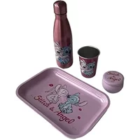 Bottle with cup and a rectangular tray Lyo Lilo & Stitch Angel Disney