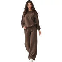 Sweatshirt und weite Hose für Frauen Makadamia