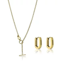 Stainless steel necklace and earrings for women Marc Lauder Rieti
