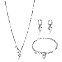 Stainless steel necklace and earrings for women Marc Lauder Love
