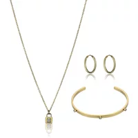 Stainless steel necklace and earrings for women Marc Lauder Vetrailia