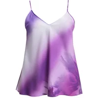 Bedrucktes Farbverlaufs-Top mit verstellbaren Satin-Trägern Damen Mat Fashion