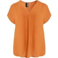 Top mit V-Ausschnitt drapiert Damen Mat Fashion