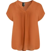 Top mit V-Ausschnitt drapiert Damen Mat Fashion