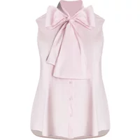 Ärmellose Bluse mit Knotendetail Damen Mat Fashion