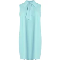 Ärmelloses Kleid mit Bindekragen für Frauen Mat Fashion