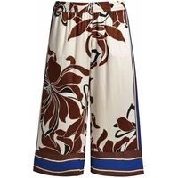 Damen Visitenhose 7/8 aus bedruckter Viskose Mat Fashion