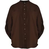 Langarmbluse mit Mao-Kragen für Damen Mat Fashion