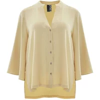 V-Ausschnitt Bluse aus Crêpe für Damen Mat Fashion Airwashed