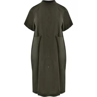 Kleid Hemdkragen Damen Mat Fashion