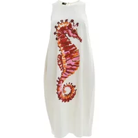 Ärmelloses Kleid, Damen Mat Fashion Seahorse Print