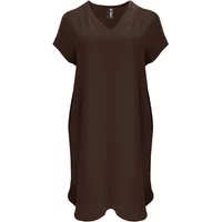 V-Ausschnitt Kleid aus Crêpe Damen Mat Fashion Airwashed