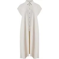 Lange Krepphemdkleid für Damen Mat Fashion