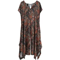 Kurze Hose mit weitem Bein im Paisleymuster für Damen Mat Fashion