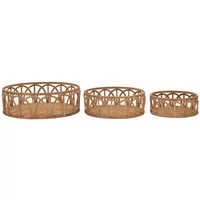 Rattan Tray Mauro Ferretti Fuji (x3)