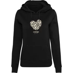 Women's Hooded Sweatshirt Merchcode Leopard Heart Heavy