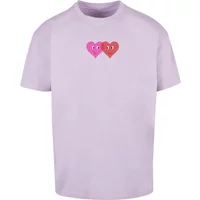 Oversized T-shirt Merchcode Hugs & Love Two Hearts
