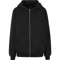 Women’s fluffy zip-up hoodie Miss Tee Peace Sign EMB