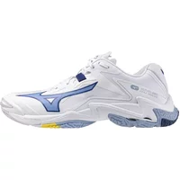 Mizuno Wave Lightning Z8 Blanc Bleu Chaussures indoor enfant Mizuno Wave Lightning Z