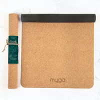 Cork Travel Yoga Mat on Rubber Myga image 2