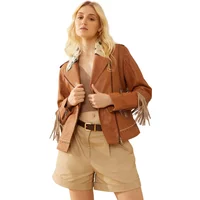 Lederjacke Damen Myra Bag Phoenix Fringed