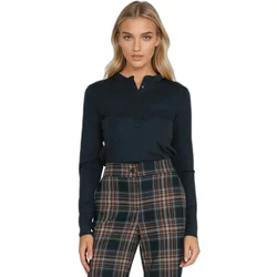 Women's Polo Blouse With High Collar Nife