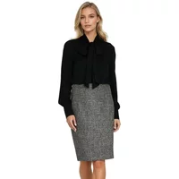 Women's viscose blouse with belt Nife
