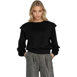 Women’S Blouse With Ribbed High Cuffs Nife