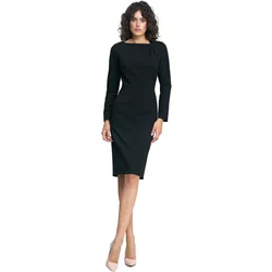 Pleated Neckline Dress For Women Nife Pleated Neckline Dress For Women Nife