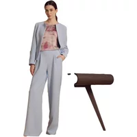 Hoch taillierte Hose mit Falten Damen Nife