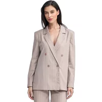 Damen oversized Blazer mit Knöpfen Nife Striped