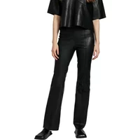 Leder Bootcut Hose für Damen Norr Celia
