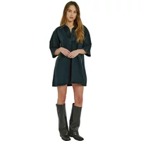 Damen Jeanskleid mit V-Ausschnitt Norr Hannali
