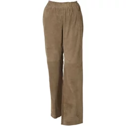 Womens Wide Goat Suede Leather Trousers Oakwood Uranus