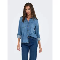 Jeanshemd mit langen Ärmeln, Damen Only Yasmin
