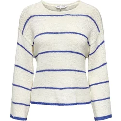 Striped Round Neck 7/8 Women’S Top Only Geena