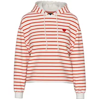 Women's hooded sweatshirt Pieces Chilli Stripes