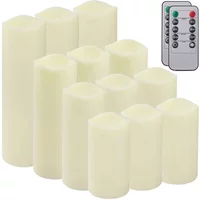 LED candles with flame effect Platyne (x12)