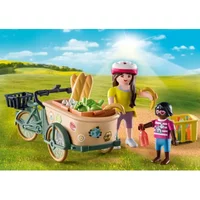 Simulationsspiele Radfahrer + Fahrrad + Vorderradanhänger Playmobil