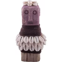 Lot 6 shell and stone statuette Pole To Pole Man M.4