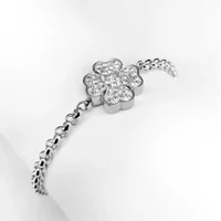 Women's 4-leaf clover cz bracelet Ponytail & Co