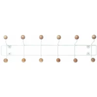 Hat stand with wooden balls Present Time Saturnus XL