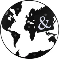 Memobord met ijzeren magneten Present Time World Map