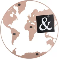 Memobord met ijzeren magneten Present Time World Map