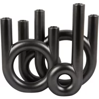 Glass candlestick Present Time Rings Large