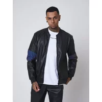Faux leather jacket with reflective insert Project X Paris
