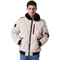 Furry aviator collarPuffer Jacket Project X Paris