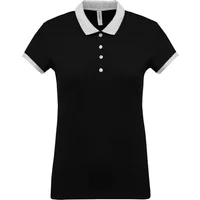 Women's polo shirt Kariban mélange bicolore