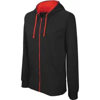 Sweathirt zippé à capuche Kariban Contrastée