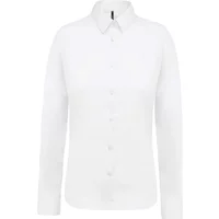 Women's shirt with long sleeves Kariban Popeline blanc